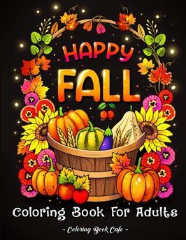 Coloring Book Cafe - Happy Fall Coloring Book