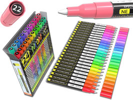 Tooli-Art Acrylmarkers - Special Color Series - Set Neon 24 XF 0.7 mm