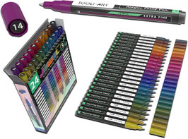 Tooli-Art Acrylmarkers - Special Color Series - Set Jewel 24 XF 0.7 mm