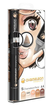 Chameleon Art - Set 5 Skin Tones Pens