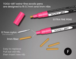 Tooli-Art Acrylmarker set - 30 replacement Tips Fine 1mm