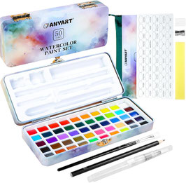 Anyart Aquarelverfset 50 kleuren