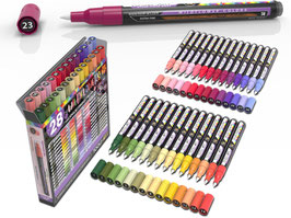 Tooli-Art Acrylmarkers - Studio Color Serie - Set Wildflowers 28 kleuren XF 0.7mm