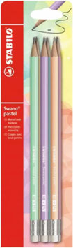 Stabilo Swano Pastel Grafiet potlood - 6 stuks met gum