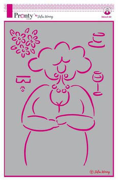 Pronty Stencil Lovely Lady A4 - Julia Woning