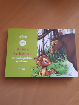 Disney Bébés Animaux - 20 postkaarten om te kleuren