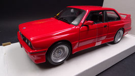 BMW M3 E30 (1988) - ROSSO - BBURAGO 1/24