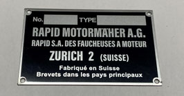 Typenschild Rapid 3