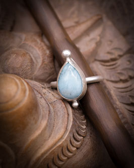 The Chronicler of the Sunken Reach | Larimar & Silver (935) - Size 55