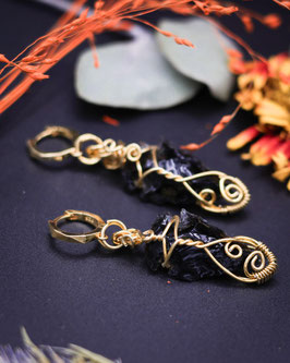 The Gilded Cipher’s Arrow | Obsidian & Gold-Plated Silver (935)