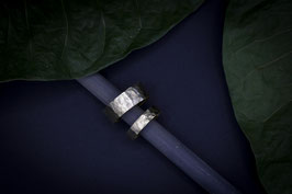 The Vault-Keeper’s Signet | Domed Hammered Band in Silver (935) - 5mm or 8mm