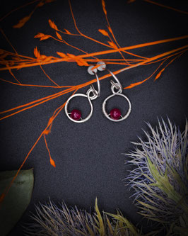 The Silent Confessionals | 935 Silver & Precious Gemstone Drops - Garnet, Emerald or Ruby