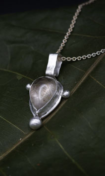 The Weaver’s Balance | Inverted Tear Rutilated Quartz Pendant (935)