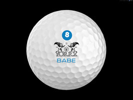 Yorrx® Golfball Special Edition "BABE 8" - für Golfbegeisterte mit Charm only.