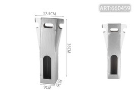 CAJA PARA 1 BOTELLA CON VENTANA 660459 PLATA