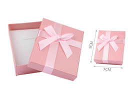CAJA DE JOYERIA CADENA CON DIJE 7X9 ROSA 660041