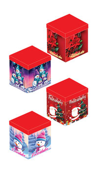 TORRE DE CUBOS NAVIDEÑO DIAMANTE CON BARNIZ SERIE 3