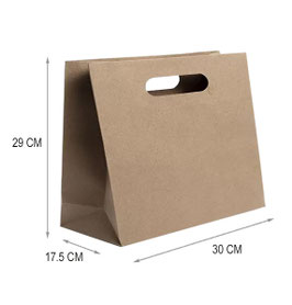 BOLSA KRAFT CON ASA SUAJADA O TROQUELADA MEDIANA BOUTIQUE