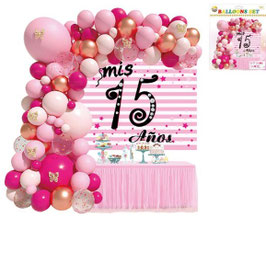 SETS DE GLOBOS MIS 15 AÑOS DS08699