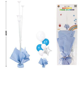 SOPORTE CENTRO DE MESA CON GLOBOS Y PAPEL DS04895