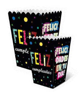 CAJA PALOMERA GRANDE CUMPLEAÑOS NEGRA