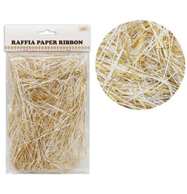 FIBRA DE PAPEL NATURAL CON FILAMENTOS EN ORO DS34072