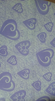 PAPEL FRANCES CORAZONES GRANDES MORADOS