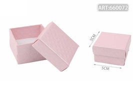 CAJA DE JOYERIA ARETE 5X5 660072 ROSA