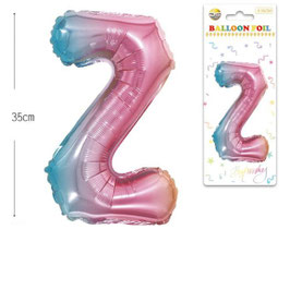 GLOBO LETRA Z METALICO MULTICOLOR 70 CM