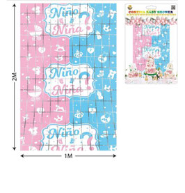 CORTINA DE CUADROS BABY REVELACION DS05891