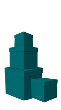 TORRE DE CUBOS RIGIDOS COLOR VERDE OBSCURO