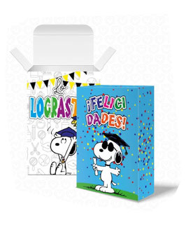 CAJA RIGIDA CEREARELA SNOOPY FELICIDADES