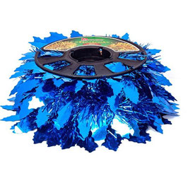 ESCARCHA BOA METALICA CON HOJAS JUMBO AZUL