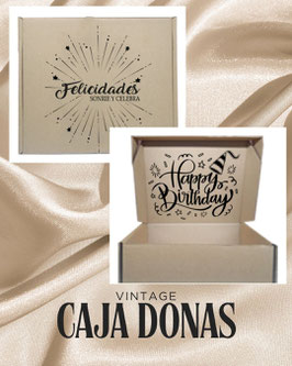 CAJA PARA DONAS RELF MICROCORRUGADO VINTAGE