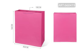 BOLSA PLASTIFICADA VERTICAL MEGA 660419 ROSA MEXICANO