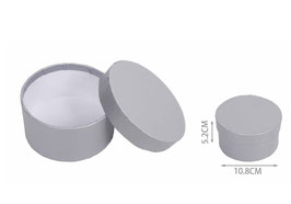 CAJA DE JOYERIA CIRCULAR LISA 660132 PLATA