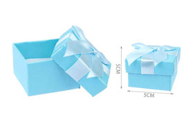 CAJA DE JOYERIA ANILLO 5X5 AZUL 660035