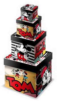TORRE DE CUBOS PLASTIFICADOS RIGIDOS MIMI Y MICKEY