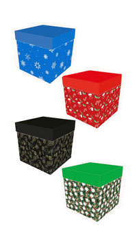 TORRE DE CUBOS MICROCORRUGADO NAVIDEÑO SERIE 1 MATE