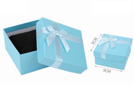 CAJA DE JOYERIA RELOJ 9X9 AZUL 660050