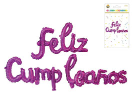 GLOBO LETRERO FELIZ CUMPLEAÑOS BUGAMBILIA DS08895
