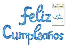 GLOBO LETRERO FELIZ CUMPLEAÑOS AZUL DS03259