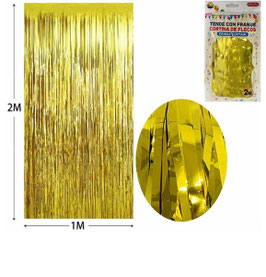 CORTINA DE FLECOS COLOR ORO DS05866