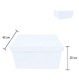 CUBO BLANCO TAMAÑO SOMBRERO