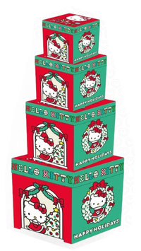TORRE DE CUBOS NAVIDEÑO KITTY ROJA