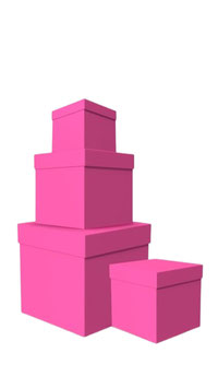 TORRE DE CUBOS RIGIDOS COLOR MAGENTA