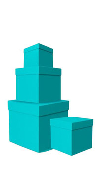 TORRE DE CUBOS RIGIDOS COLOR VERDE AGUA