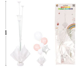 SOPORTE CENTRO DE MESA CON GLOBOS Y PAPEL DS04894
