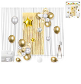 SETS DE GLOBOS ORO Y PLATA DS12049