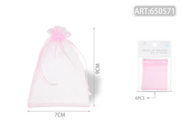 BOLSA DE ORGANZA 7X9 650571 ROSA